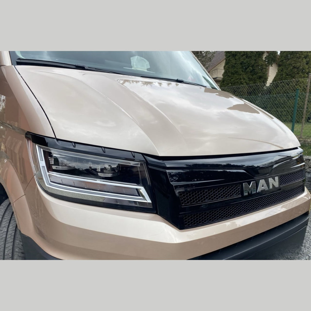 For Man TGE Badgeless Grille Trim – Gloss Black | Premium Front Grille Upgrade for TGE Van