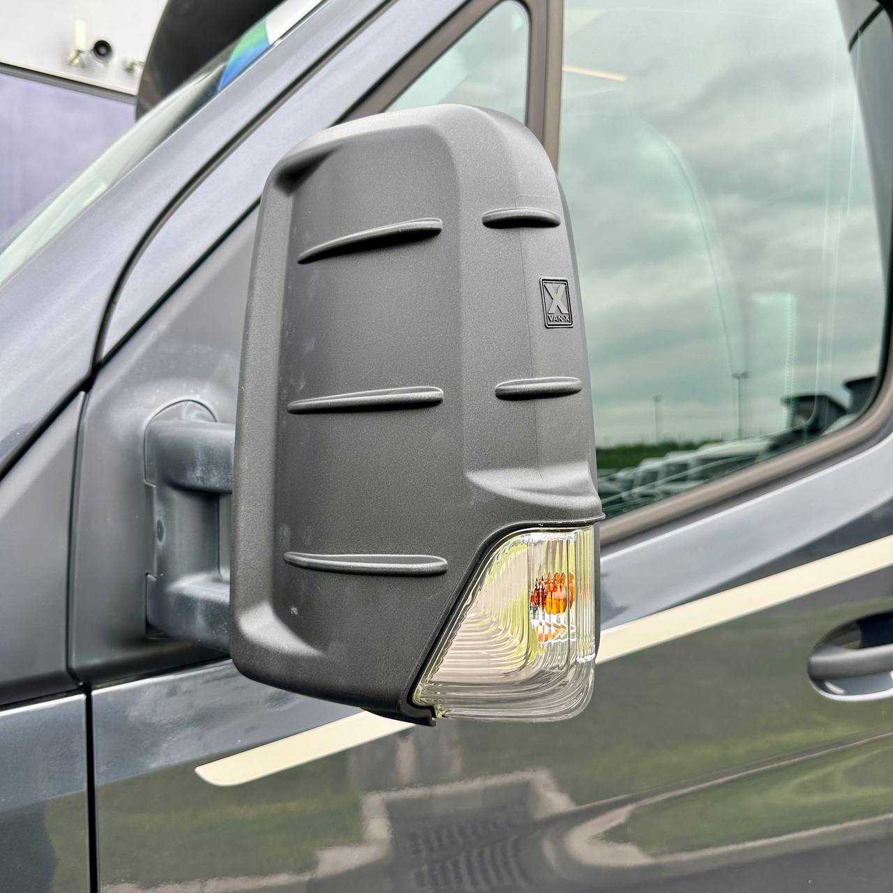Mercedes Sprinter New Shape Wing Mirror Cap Covers - With Indicator (Set of 2) - Hammerite