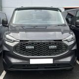 For New Transit Custom 2024 Front Grille with Integrated LED Lights - Gloss Black | Van-X
