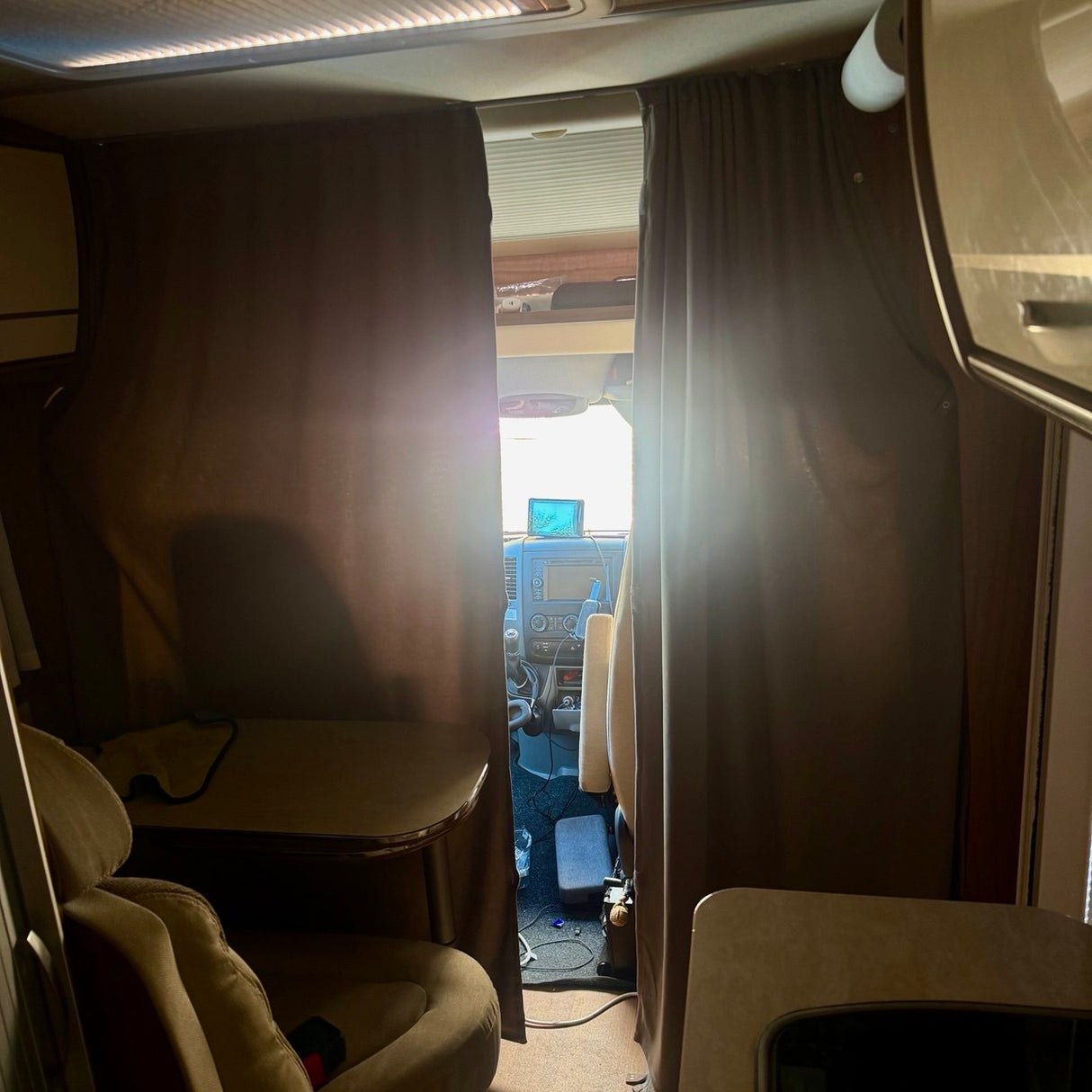 For Motorhome Cab Divider Curtain Kit 188cm Drop – Motorhome Privacy Curtain | Van-X