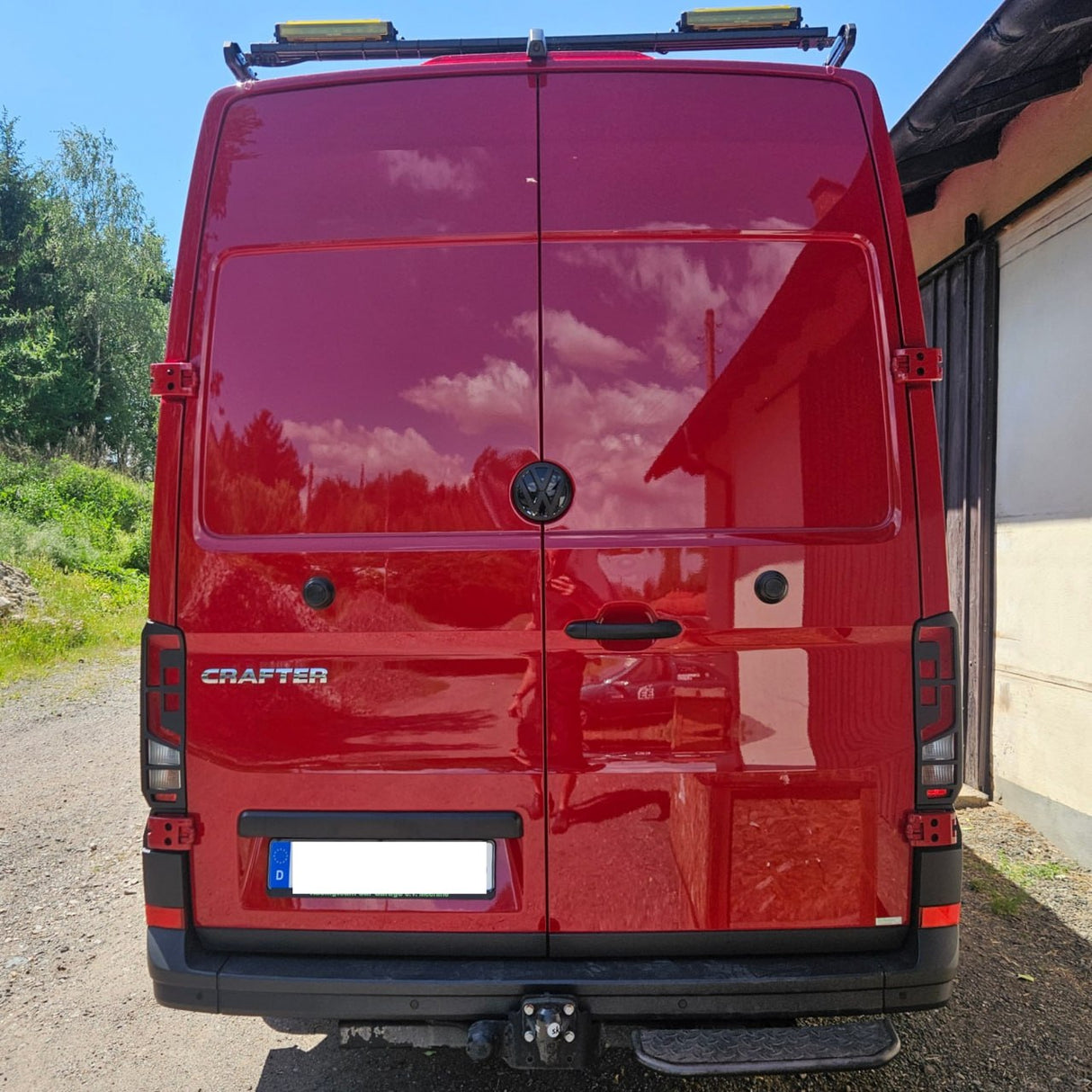 For MAN TGE Rear Light Guards - Matte Black Protection (2018+)