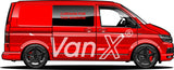 VW T6 Transporter Conversion de Van Rideaux Premium Van-X - Noir/Noir