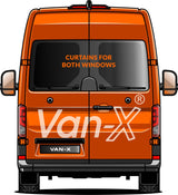 VW Crafter Premium Window Curtains Van-X - Black/Black