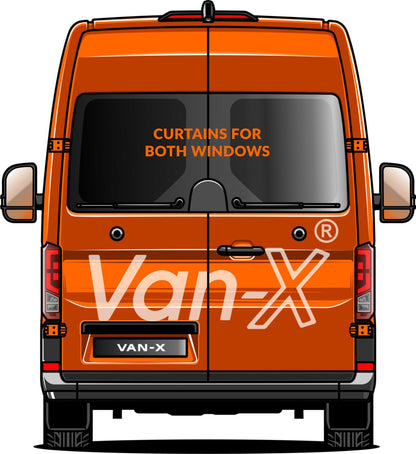 VW Crafter Cortinas de Ventana Premium Van-X - Negro/Negro