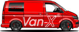 VW T6 Transporter Conversão de Van Cortinas Premium Van-X - Preto/Preto