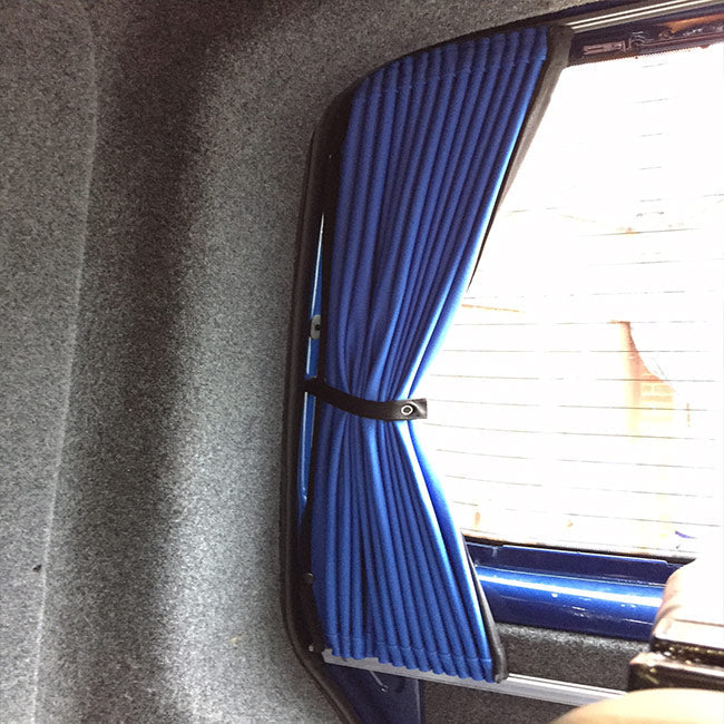 VW T4 Transporter Van Conversion Premium Curtains Van-X - Black/Blue