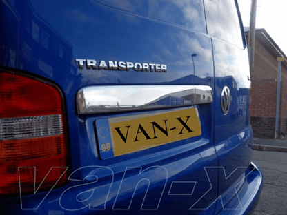 Recorte de Placa de Matrícula de Acero Inoxidable para Portón Trasero VW T5 Transporter