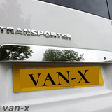 Recorte de Placa de Matrícula de Acero Inoxidable para Portón Trasero VW T5 Transporter