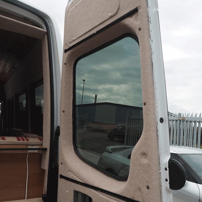 Mercedes Sprinter Premium Window Curtains Van-X - Black/Black