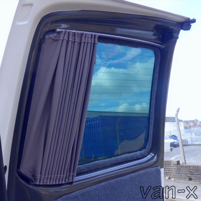 VW T4 Transporter Van Conversion Premium Curtains Van-X - Black/Grey