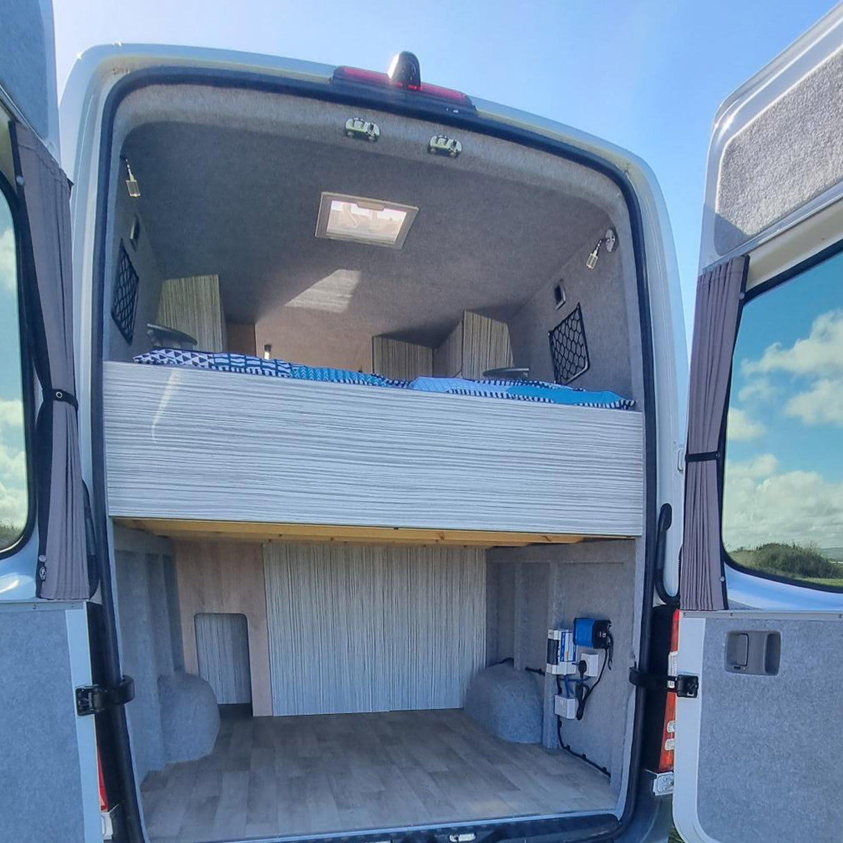 VW Crafter Premium Rideaux de Fenêtre Van-X - Noir/Gris