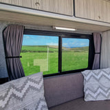 VW Crafter Premium Window Curtains Van-X - Black/Grey