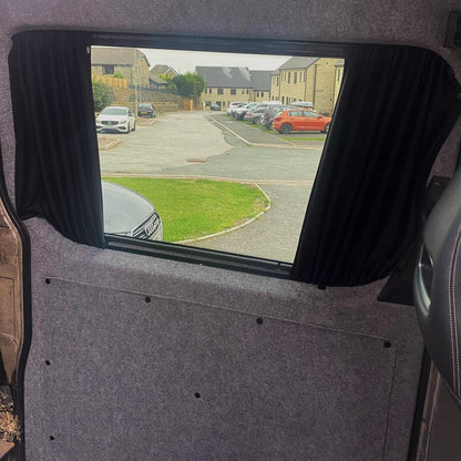 Mercedes Sprinter Premium Window Curtains Van-X - Black/Black