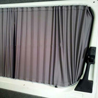 VW Crafter Premium Window Curtains Van-X - Black/Grey