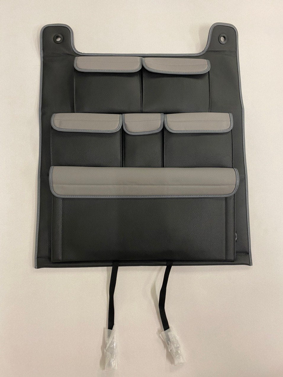 VW T5 / T5.1 / T6 Transporter Double Back Seat Organiser (Black with Grey Lids)