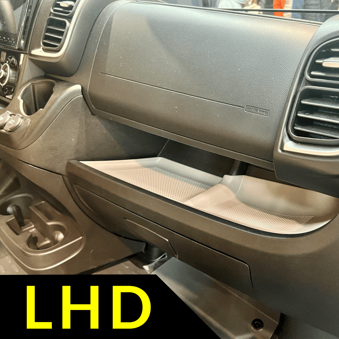 Inserción/Mat de goma para salpicadero inferior nuevo de Fiat Ducato en color gris claro para conducción a la izquierda (LHD)