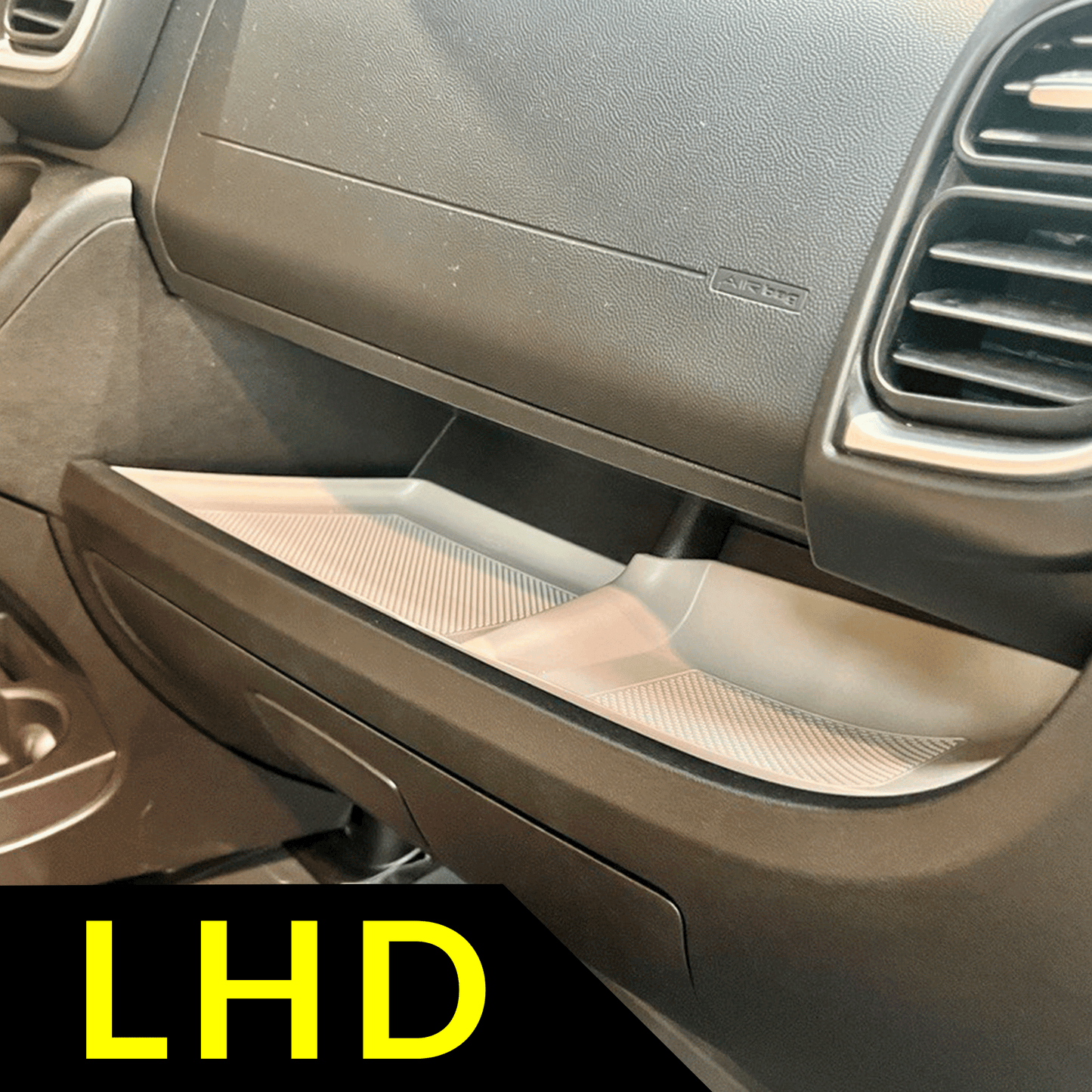 Peugeot Boxer Nuovo inserto in gomma/tappetino in gomma per cruscotto inferiore grigio chiaro LHD