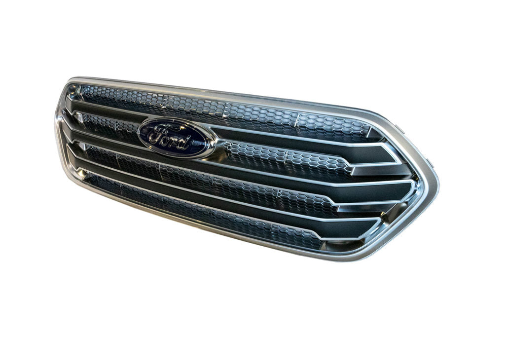 Ford Transit Custom Front Grille OEM Style New Shape (Matte Chrome Base)