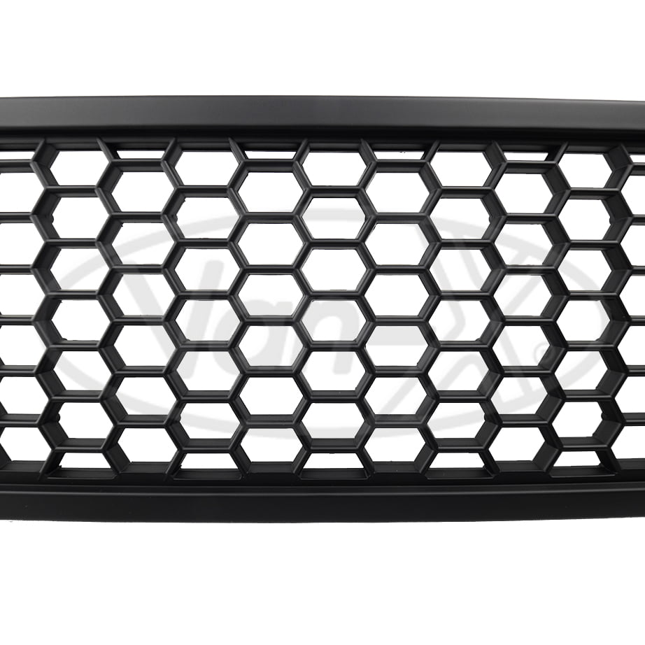 VW T5.1 Transporter Honeycomb Matte Black Bumper Grille + Fog Light Trims + Number Plate Trim Sportline