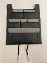 VW T6 / T6.1 Transporter Campervan Leatherette Double Back Seat Organiser (Black with Grey Lids)