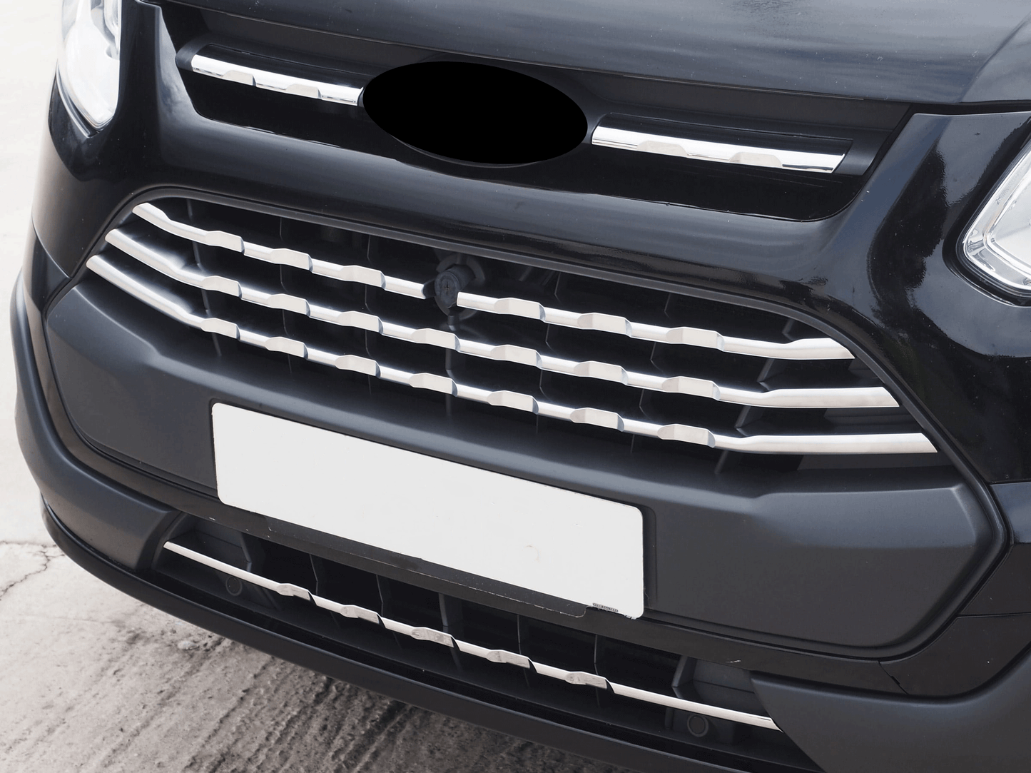 Ford Transit Custom Front Grille Trims Shiny Chrome Front Styling (7Pcs) 2012 - 2018 MK1