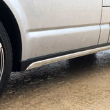 VW T6 SWB Side Skirts Reflex Silver Plastic