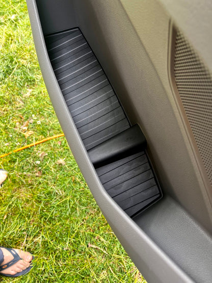 VW Crafter New Shape Rubber Door Liner Pocket Inserts Black