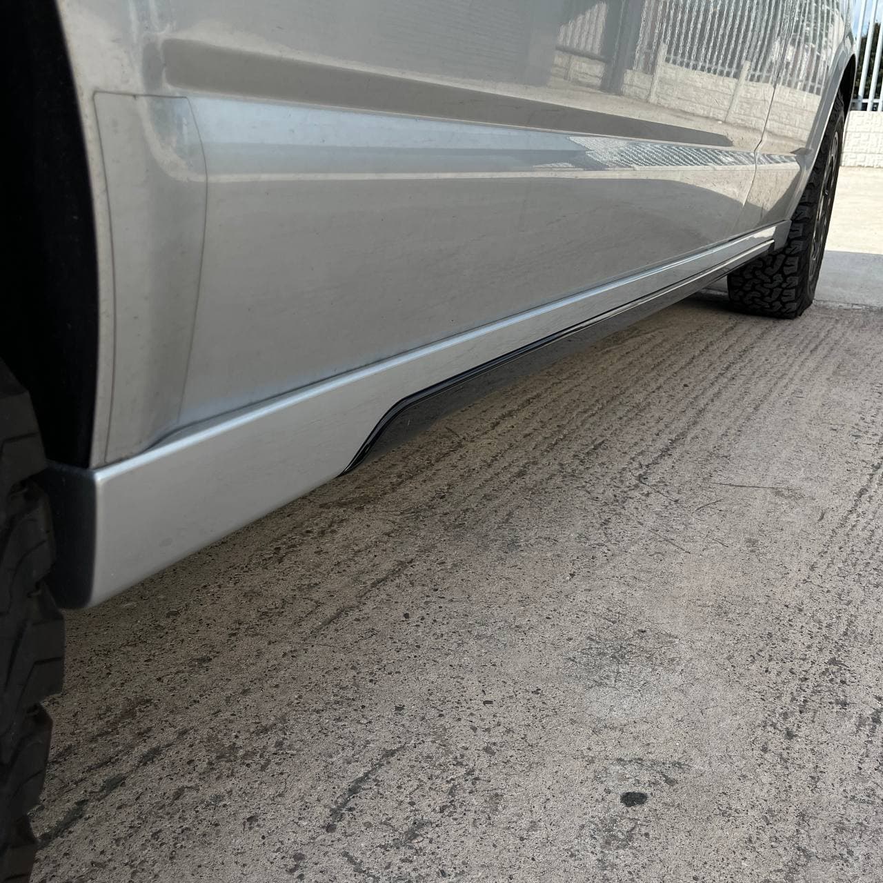VW T6 Transporter LWB Side Skirts Candy White Plastic Painted and Ready to Fit
