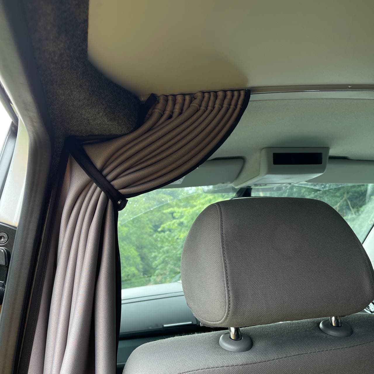 Fits Lancia Cab Divider Van Cabin Curtain Campervan Kit Grey