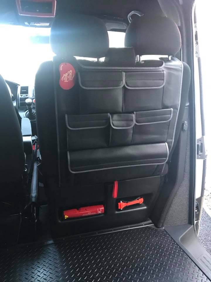 Organizador de doble asiento trasero para VW T5 / T5.1 Transporter