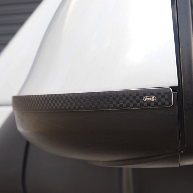 VW T6 Transporter Stainless Carbon Film Wing Mirror Trims
