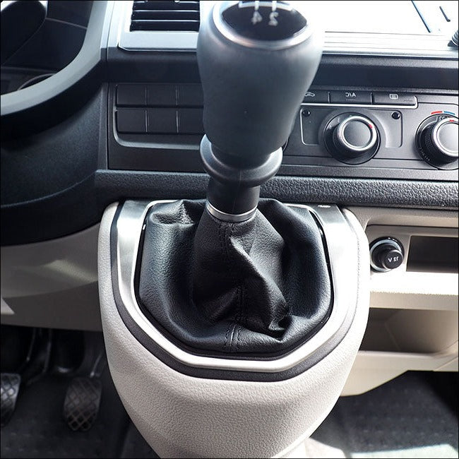 Gear Stick Surround For VW T6 Transporter Brushed Stainless Steel