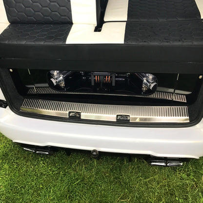 Copertura della soglia posteriore in acciaio inossidabile per VW T5, solo porta della stalla T5.1