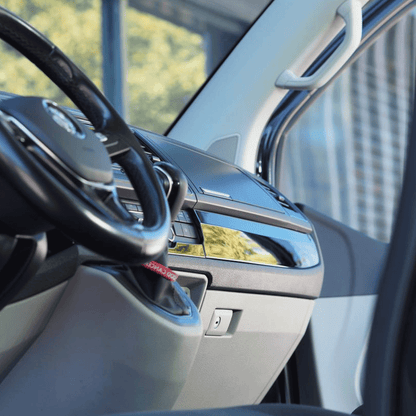 VW Transporter T6 Lower Dash Styling Trims Comfort Dash LHD Piano Black