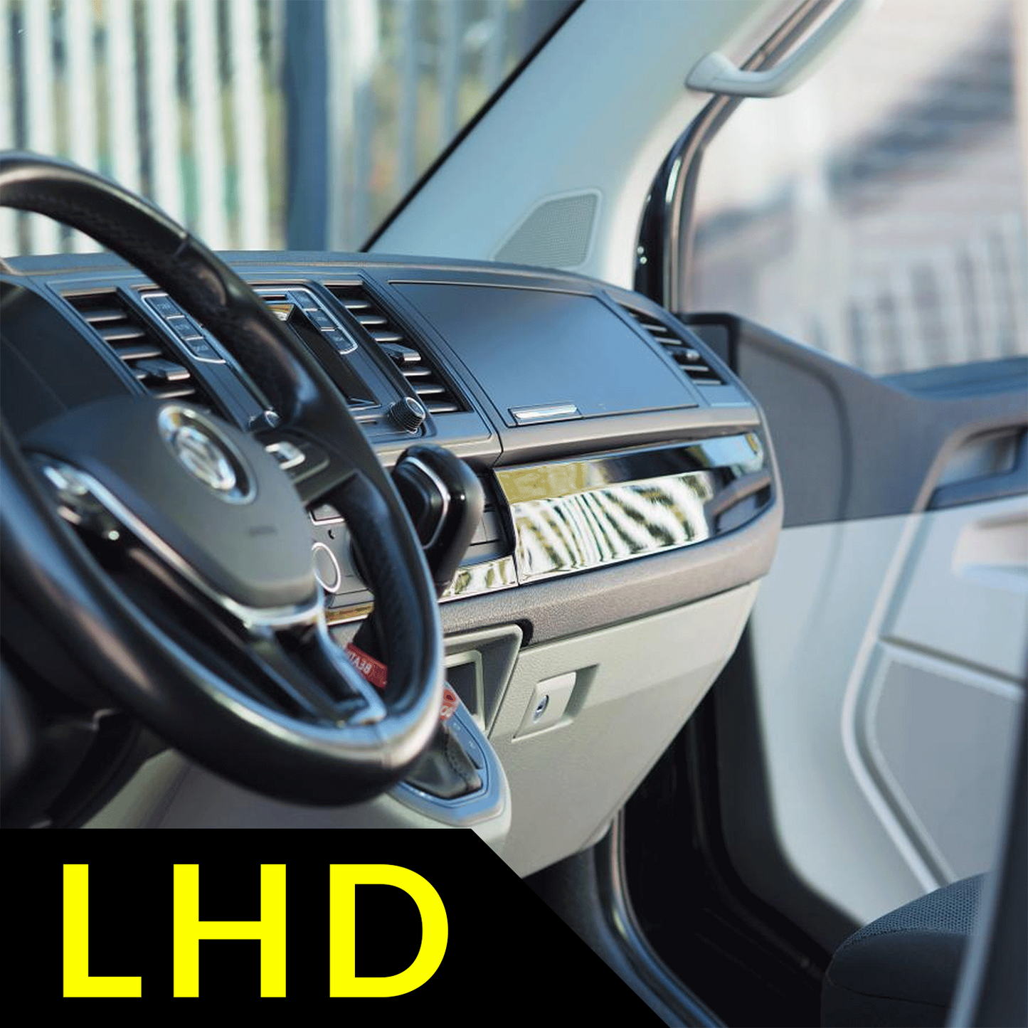VW Transporter T6 Lower Dash Styling Trims Comfort Dash LHD Piano Black