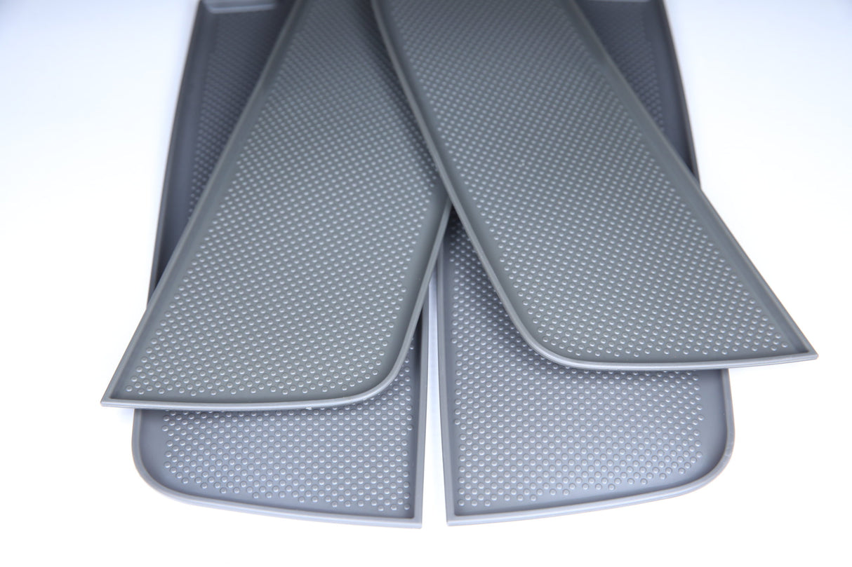 VW T5, T5.1 NEW Door Pocket Inserts, Rubber, Door Liner Double Passenger (Dark Grey)