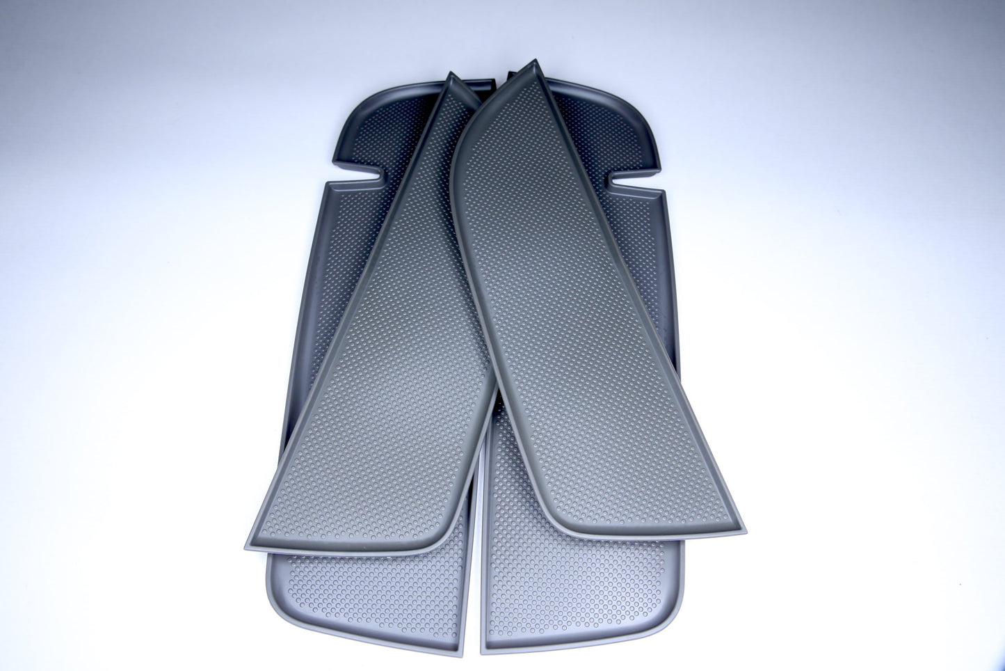 VW T5, T5.1 NUOVI inserti per tasche porta, gomma, rivestimento porta doppio passeggero (grigio scuro)