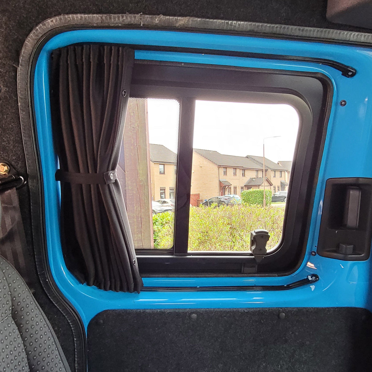 VW Caddy Premium 2 x Side Sliding Door Window Curtains Van-X