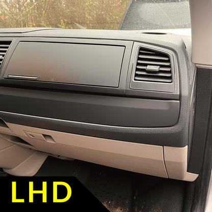 VW Transporter T6 Lower Dash Styling Trims Comfort Dash LHD Matte Black